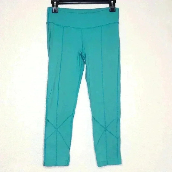 Prana Cropped Green Leggings XS - Picture 1 of 6